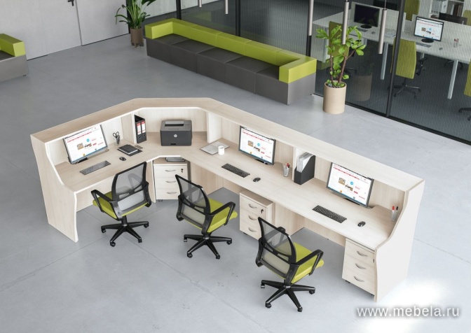 Стойка ресепшн прямая с вырезом