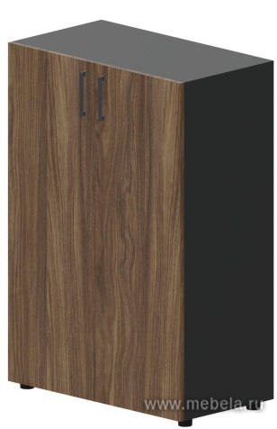 Офисный шкаф для документов (2 полки, ручки - хром)