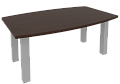 Стол для переговоров на металлокаркасе (серые опоры)