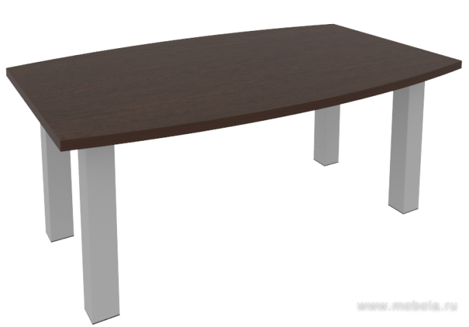 Стол для переговоров на металлокаркасе (серые опоры)