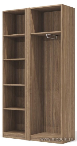 Стеллаж высокий (полки ЛДСП)с гардеробом