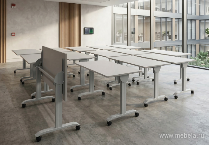 Стол складной мобильный (закругленный)