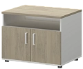 Офисная тумба для оргтехники, с нишей и распашными дверцами