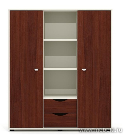 Стеллаж с раздвижными дверками (каркас беж)