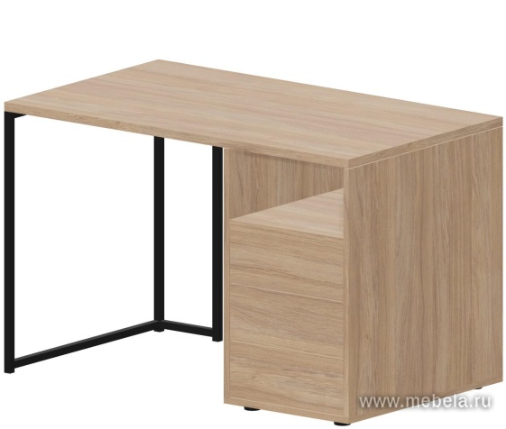 Стол рабочий на металлокаркасе с опорной тумбой (правый)