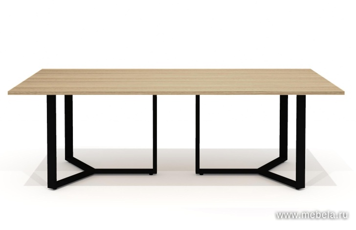 Стол для переговоров на металлокаркасе (черн. опоры)