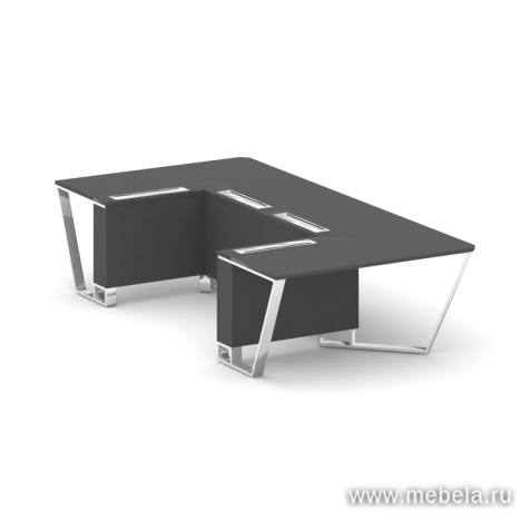 Стол переговорный квадратный с лючками из нержавеющей стали