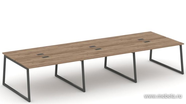 Рабочая станция двухсторонняя на T1-образных опорах 40х40