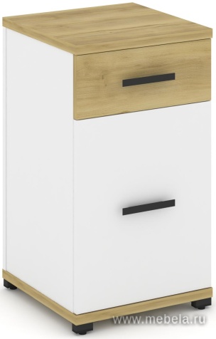 Тумба опорная/приставная 1 ящик + 1 распашной фасад.