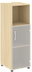 Офисный шкаф узкий средний со стеклом + полка Л/ПР
