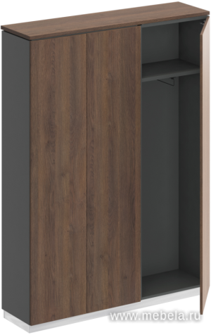 Офисный шкаф высокий с узким гардеробом