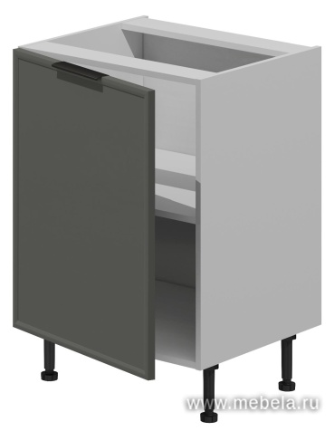 Шкаф кухонный напольный (1 дверь) фасады рамочные, МДФ в плёнке.