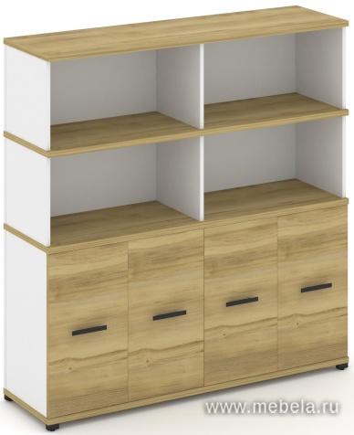 Распашной Офисный шкаф опорный/приставной с надставкой высокой