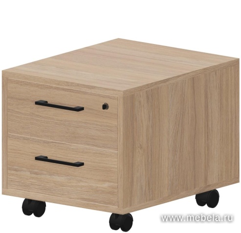 Тумба мобильная 2 ящика (центр.замок)