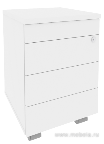 Тумба для документов мобильная, с выдвижными ящиками и замком (TIP-ON)