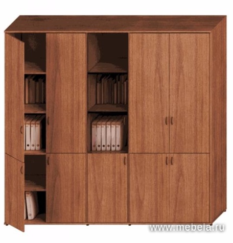 Офисный шкаф высокий комбинированный
